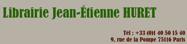 Libraire Jean-tienne Huret